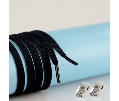 Magnetic elastic laces black