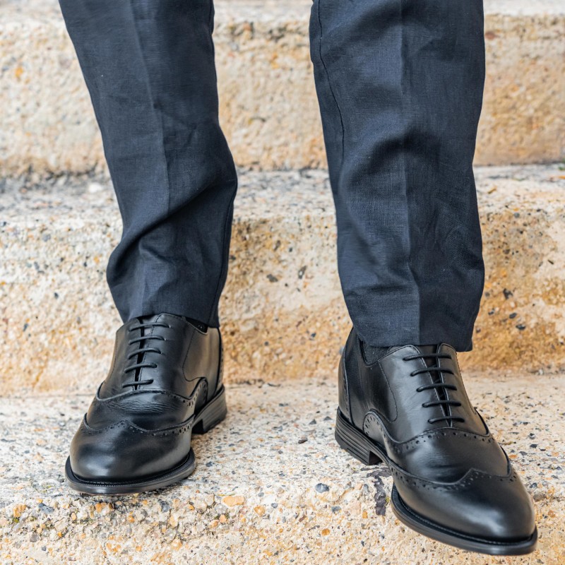 Pavie elevated Richelieu Shoes Black +6,5cm