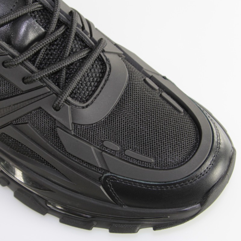 Versilia Men's Elevator Sneakers Black +7cm