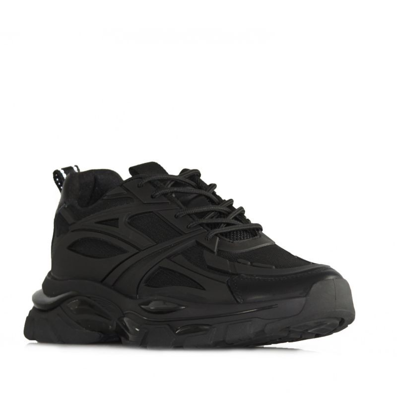 Versilia Men's Elevator Sneakers Black +7cm