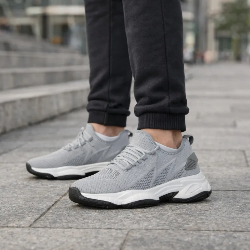 Messina Height Increasing Sneakers Grey +3.0'' / 7.5 cm