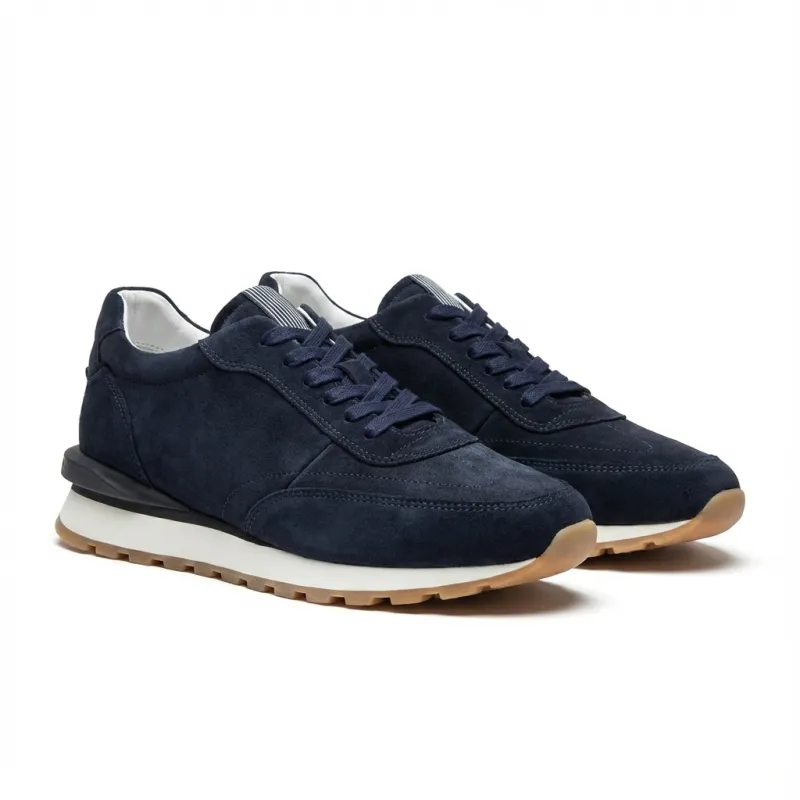 Elevator Sports Shoes | navy +7,5cm | Mario Bertulli