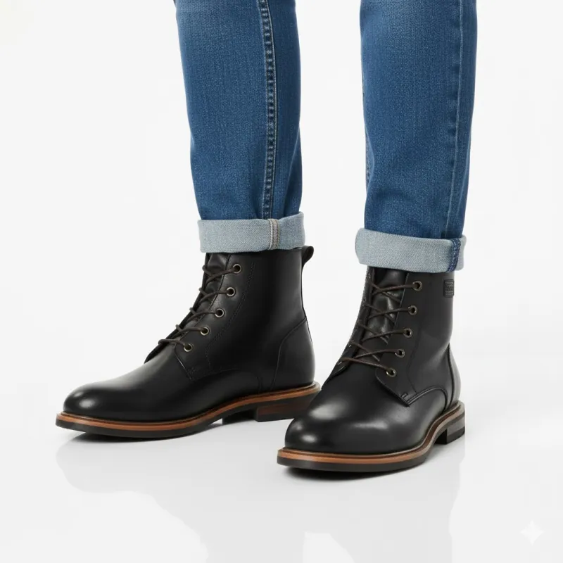 Siracusa Black Height-Increasing Boots +6 cm