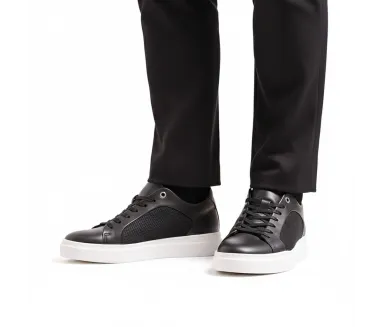 Elevator Sneakers | black +6cm | Mario Bertulli