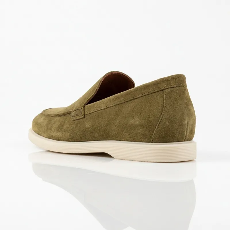 Men’s height increasing loafers Positano khaki +5 cm