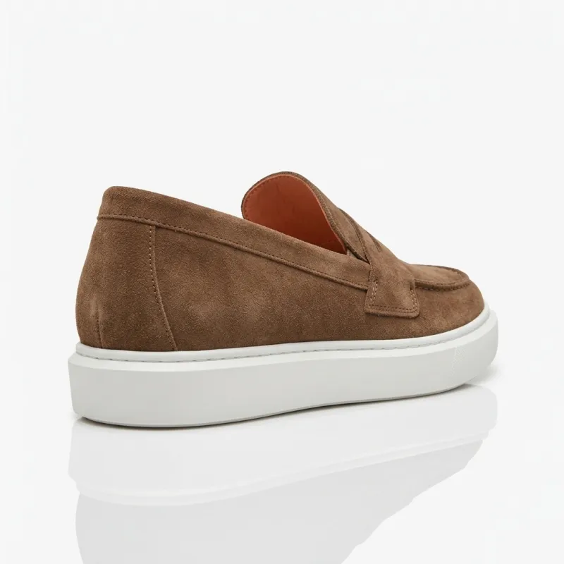 Height-increasing loafers Rimini brown +6 cm | Suede