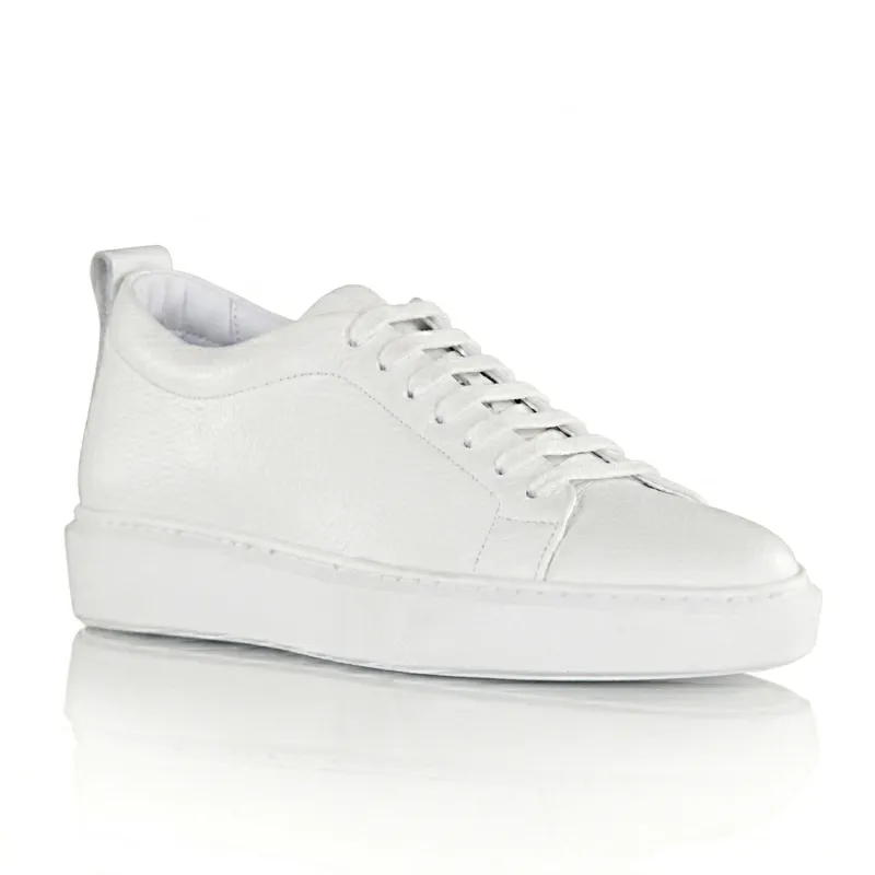 Linosa White Elevator Sneakers | +6 cm Made in Italy