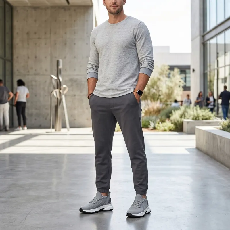 Messina gray height-increasing sneakers +7.5 cm