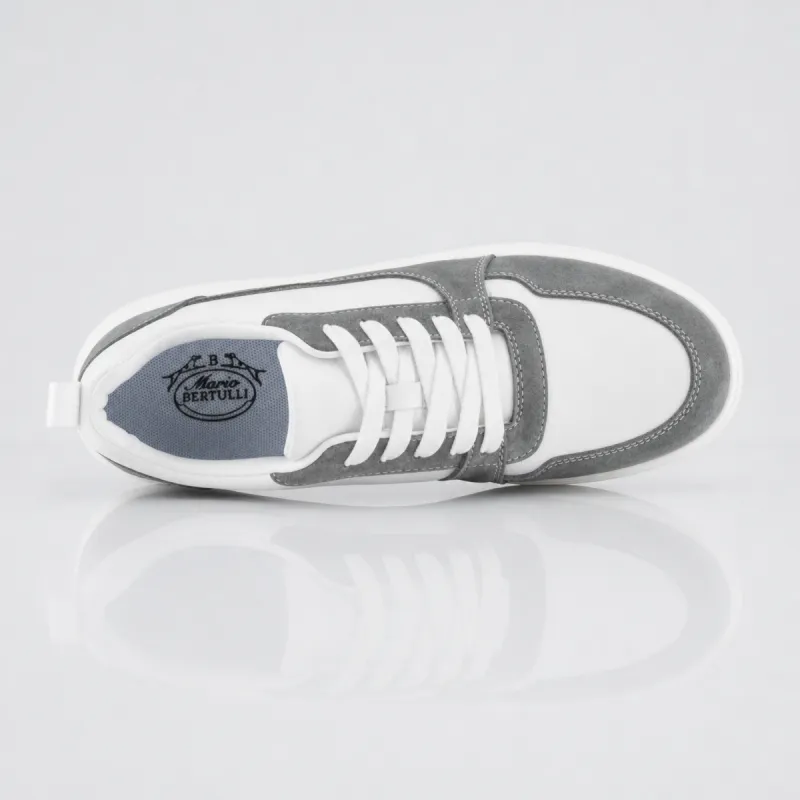 Assisi Height-Increasing Sneakers White and Grey +6 cm