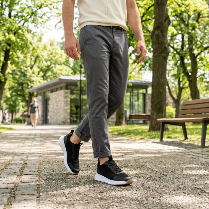 Meda Height Increasing Sneakers black +6.5cm