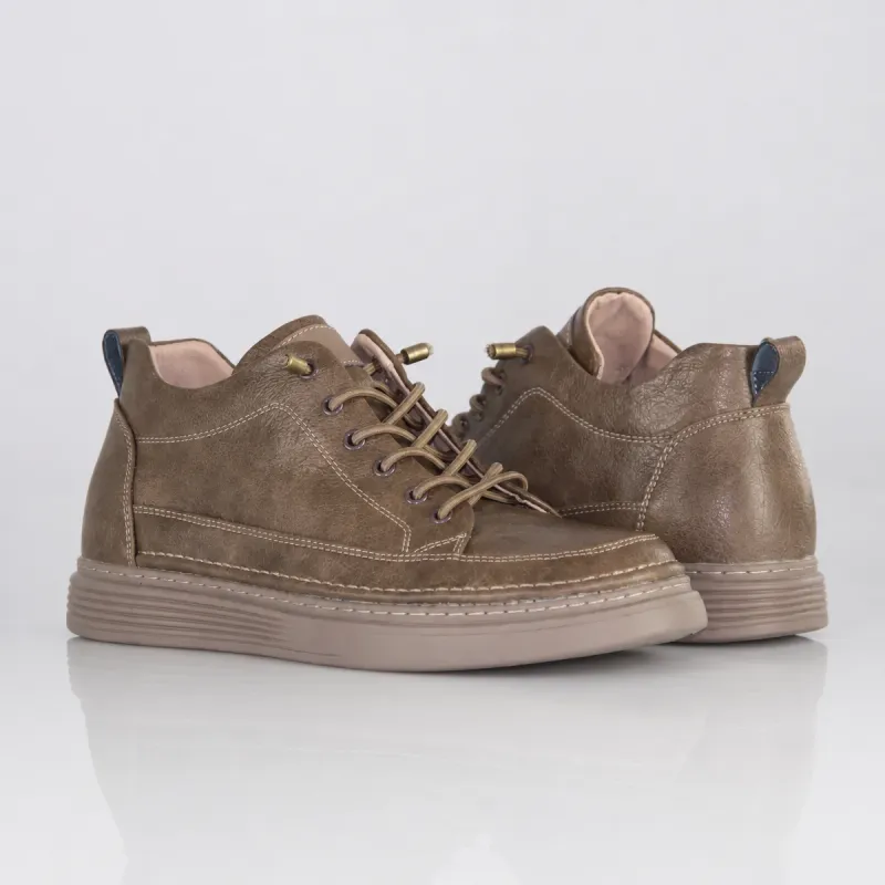 Catania brown height-boosting sneakers +5 cm