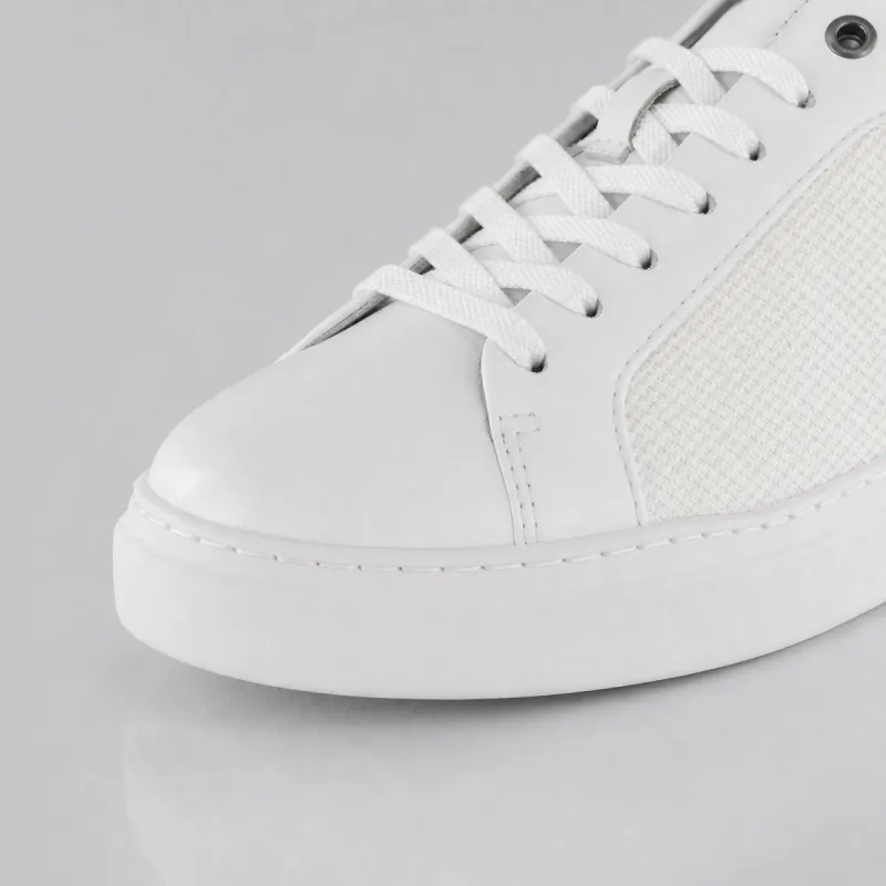 Men’s wedge-heel sneaker | white +6 cm | Mario Bertulli
