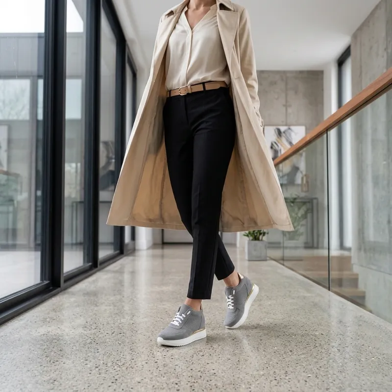 Elevator Sneakers | Grey +7cm | Mario Bertulli