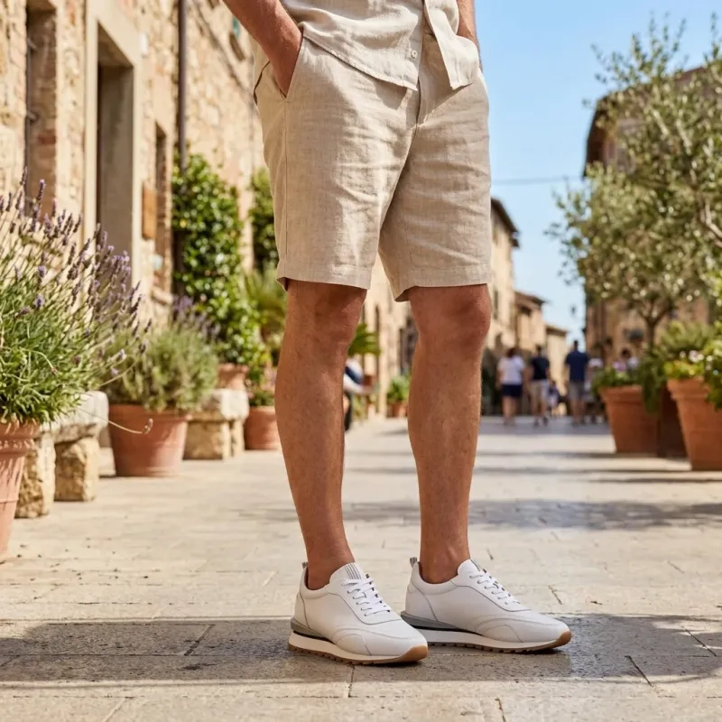 Lucca White Mario Bertulli wedge sneakers | Comfort & Style