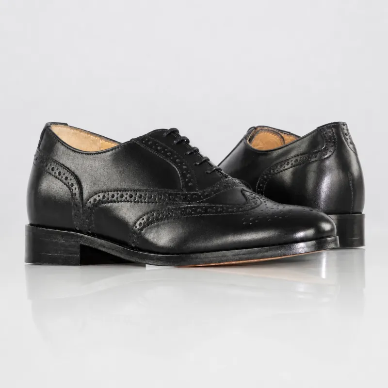 Men’s compensated Richelieu | Black +6 CM | Mario Bertulli