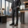 Men’s compensated Richelieu | Black +6 CM | Mario Bertulli
