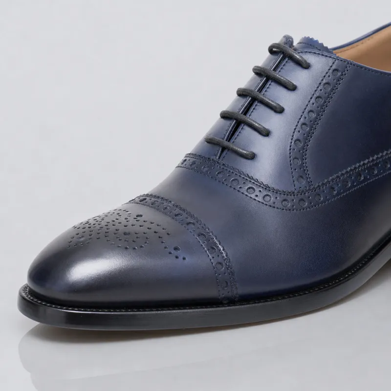 Men’s compensated Richelieu | Navy +6 CM | Mario Bertulli