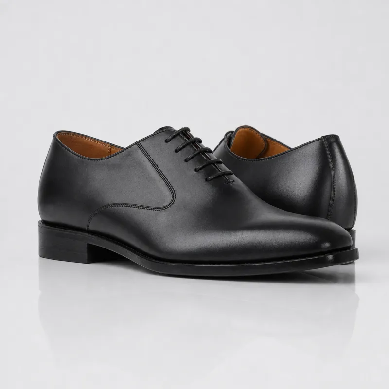 Men’s compensated Richelieu | Black +6 CM | Mario Bertulli