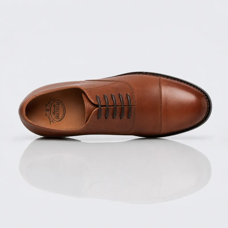 Men’s compensated Richelieu | Brown +7 CM | Mario Bertulli