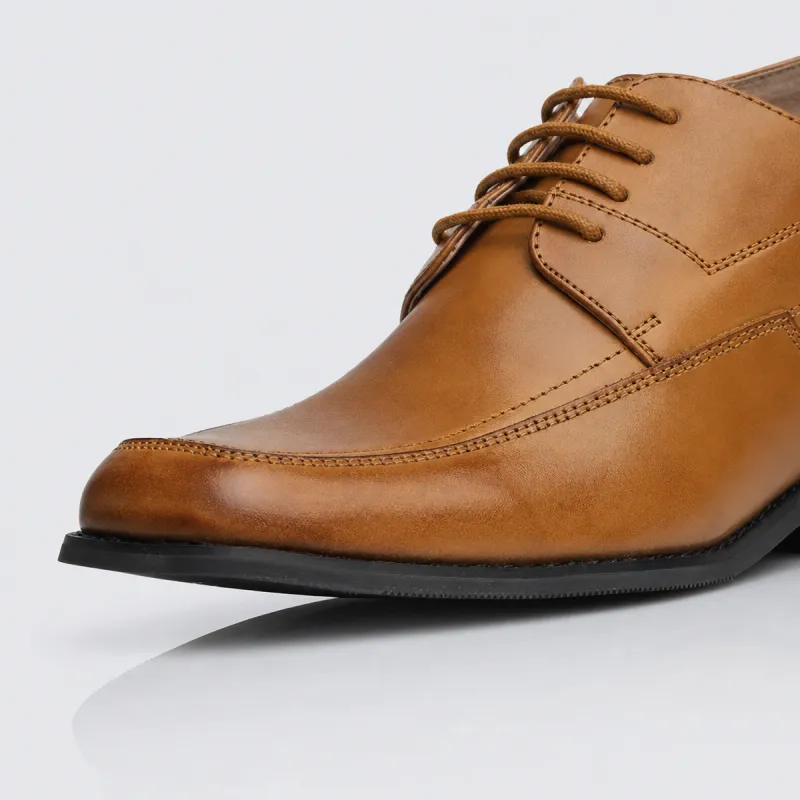 Men's wedge derby shoe | Brown +6 CM | Mario Bertulli