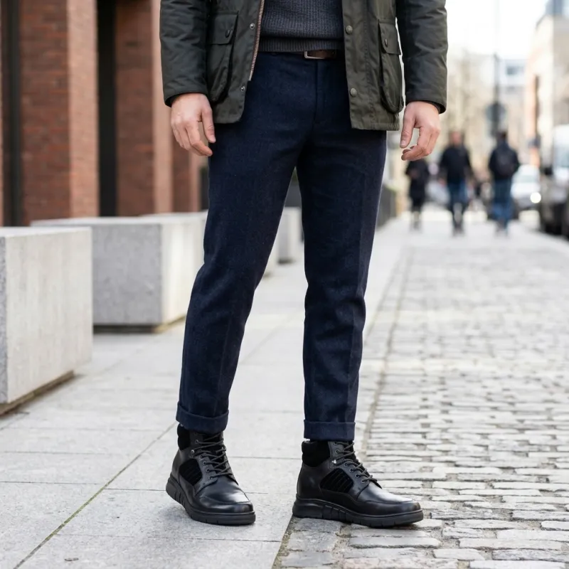 Men’s wedge ankle boots | Black +6.5 cm | Mario Bertulli