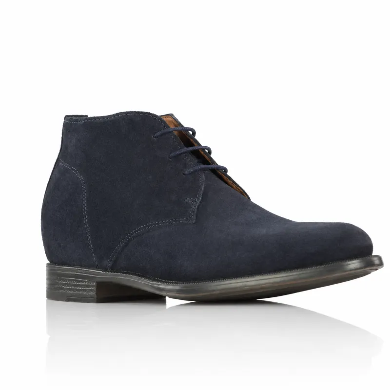 Men’s wedge boots | Navy +6.5 CM | Mario Bertulli
