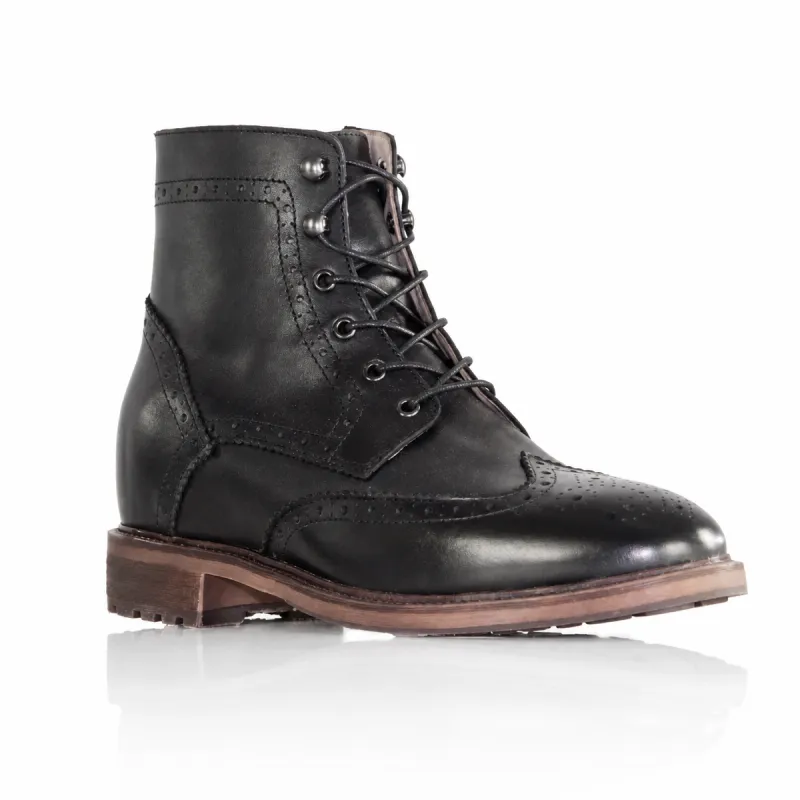 Vercelli Black Lift Boots +6 cm