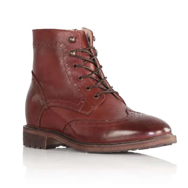 Vercelli Brown Lift Boots +6 cm