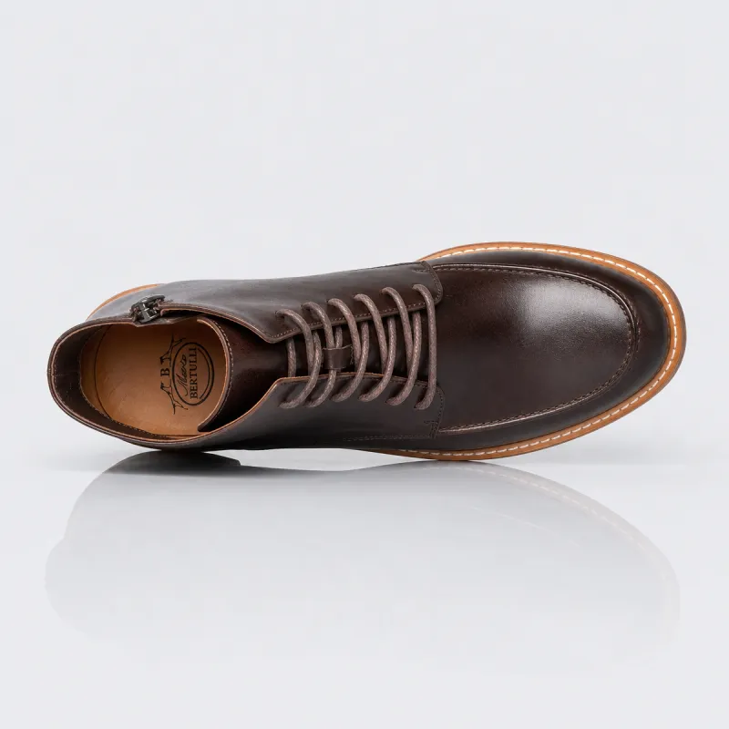 Men’s Wedge Boots | Brown +7 CM | Mario Bertulli