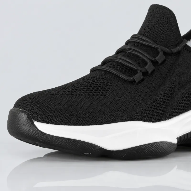 Messina black height-increasing sneakers +7.5 cm