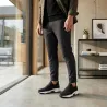 Messina black height-increasing sneakers +7.5 cm
