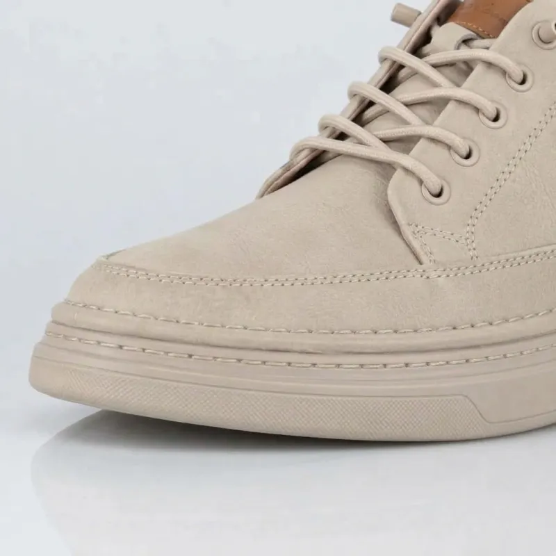 Beige Catania height-boosting sneakers +5 cm