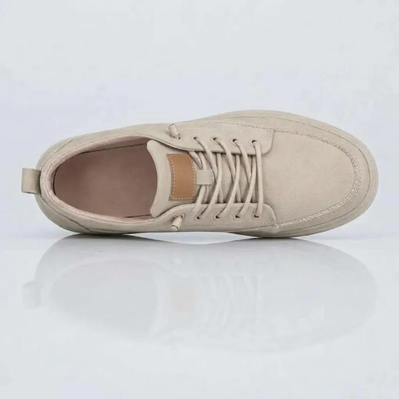 Beige Catania height-boosting sneakers +5 cm