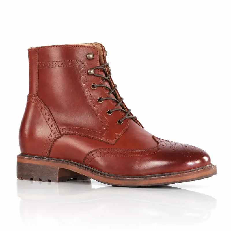 Vercelli Brown Lift Boots +2.4"
