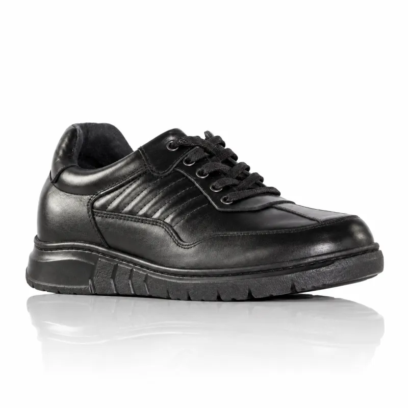 Richelieu Height-Increasing Men's Shoes | Black +2.8'' | Mario Bertulli