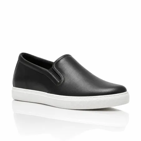 Men's wedge sneakers | Black +2.4" | Mario Bertulli