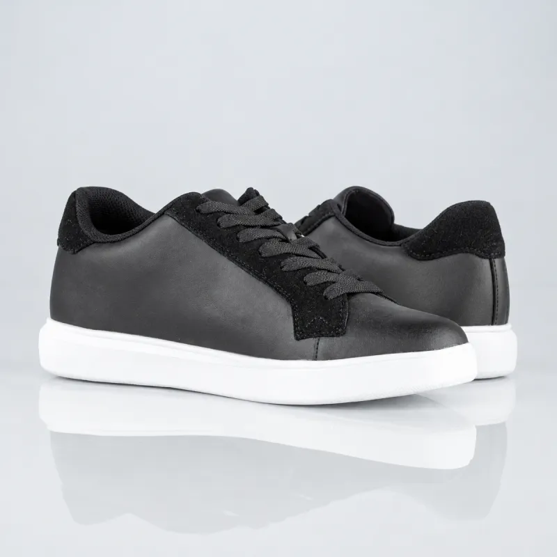 Lecce Black Platform Sneakers +2.8''
