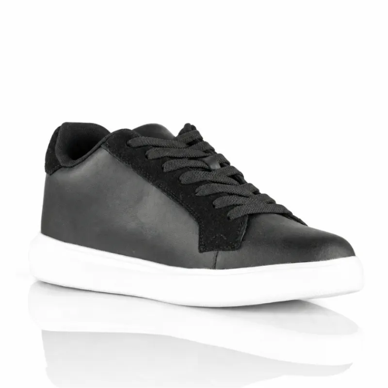Lecce Black Platform Sneakers +2.8''