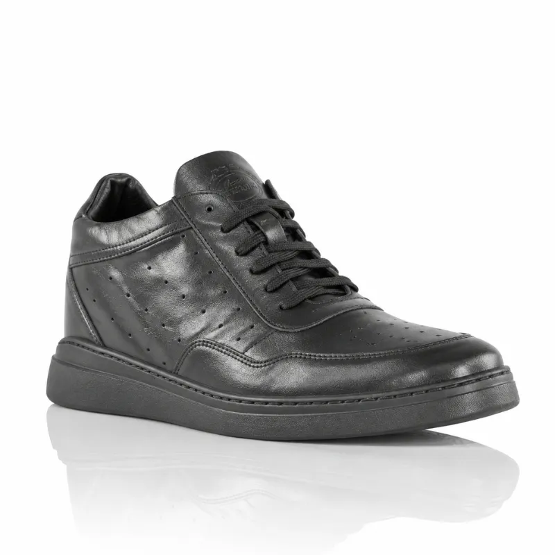 Sneaker wedge heel Men | Black +3.6'' | Mario Bertulli