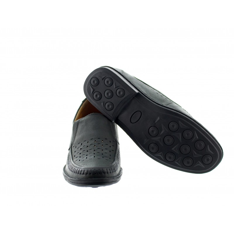 Height Increasing Loafer Shoes Men - Black - Leather - +2.8'' / +7 CM - Ragusa - Mario Bertulli