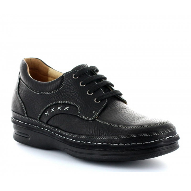 Elevator Derby Shoes Men - Black - Leather - +3.0'' / +7,5 CM - Terni - Mario Bertulli