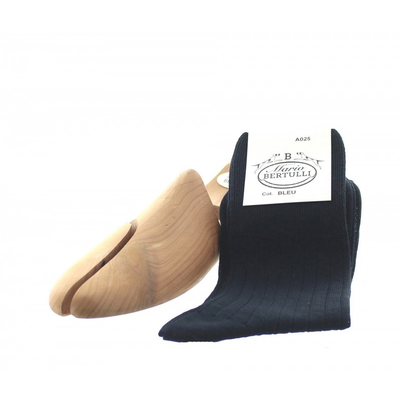 Blue wool socks - Luxury Wool Socks Men from Mario Bertulli - specialist in height increasing shoes