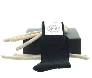Black wool socks - Luxury Wool Socks Men from Mario Bertulli - specialist in height increasing shoes