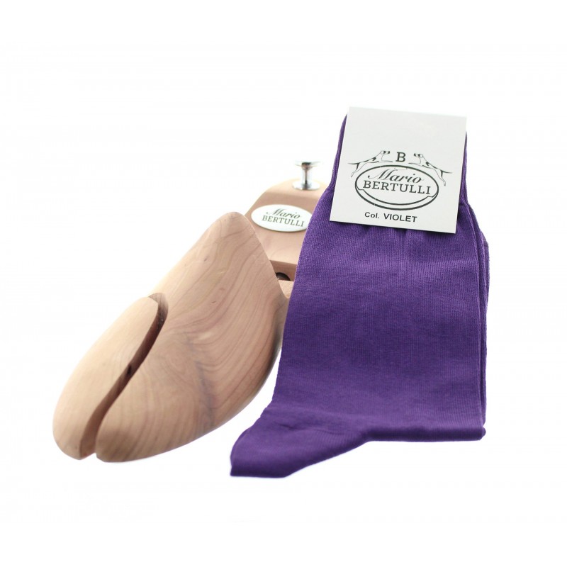 Purple Scottish lisle thread socks - Scottish Thread Socks from Mario Bertulli - specialist in height increasing shoes