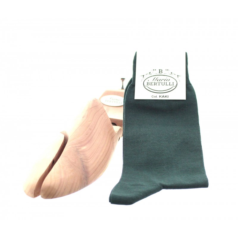 Kaki Scottish lisle thread socks - Scottish Thread Socks from Mario Bertulli - specialist in height increasing shoes