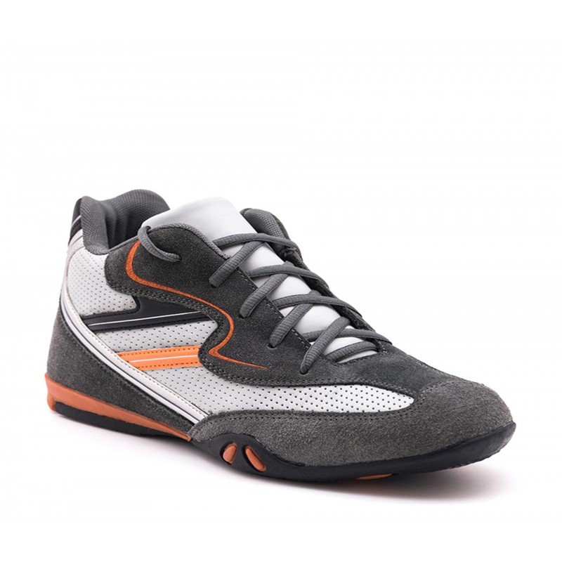 Elevator Sports Shoes Men - Dark gray - Nubuk / Leather - +2.6'' / +6,5 CM - Loreto  - Mario Bertulli