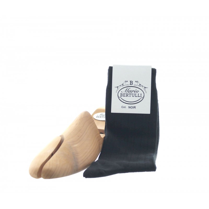 Black cotton stretch socks - Luxury Cotton Socks for Men from Mario Bertulli - specialist in height increasing shoes