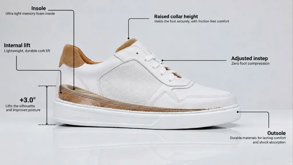 Diagram of the integrated height-boosting sole