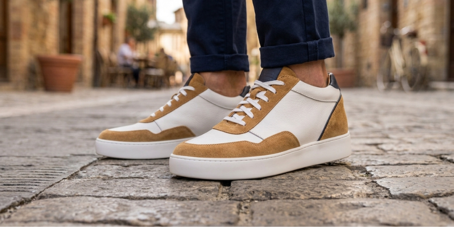 Elevator Sneakers Shoes Potenza beige +9cm