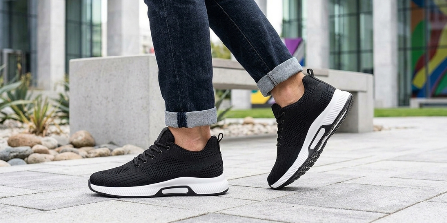 Elevated Anzio black sneakers +5.5cm